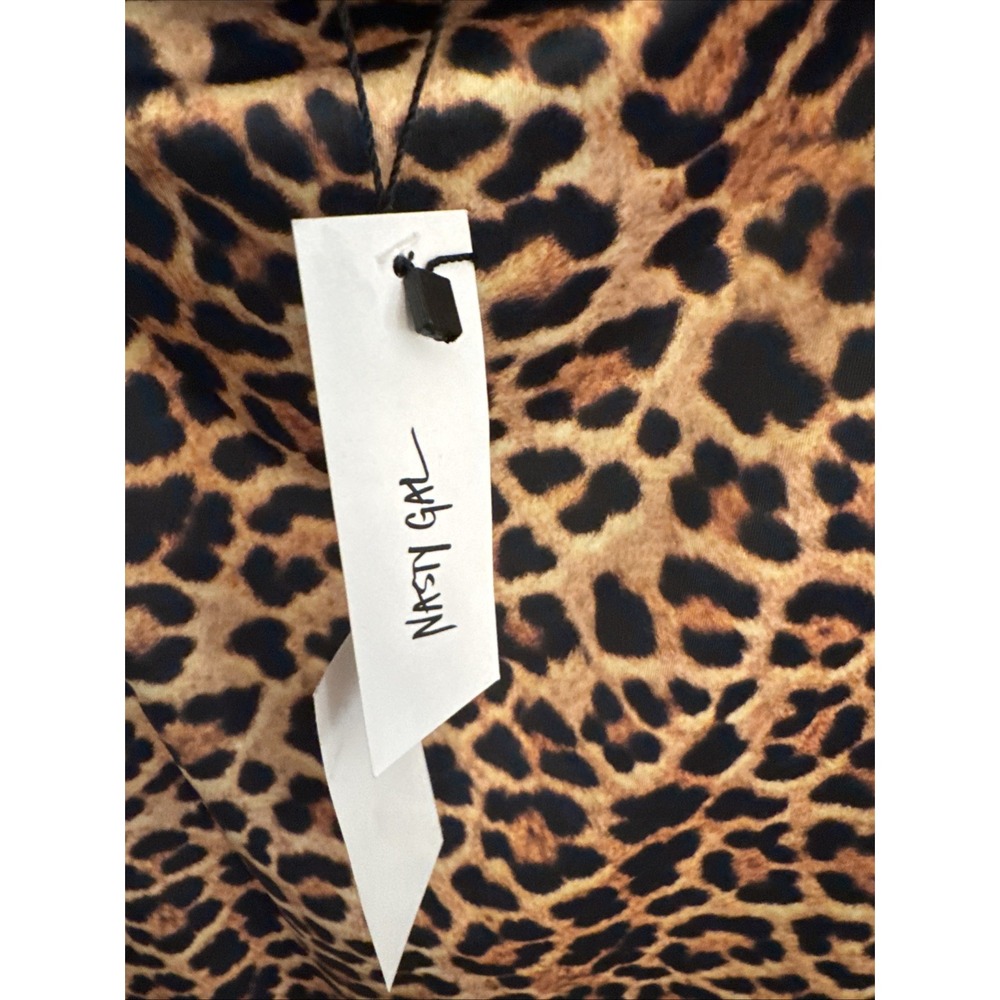 Nasty gal leopard print mini dress size 6 Animal Day Night Club Girls Night NWT - Picture 6 of 10